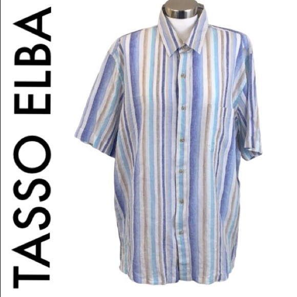 Tasso Elba Other - TASSO ELBA MEN’S BLUE WHITE SHIRT SIZE XXL